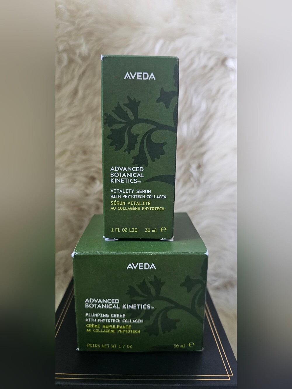 AVEDA Green Botanical Kinetics Serum (1 oz) & Crème (1.7 oz) Skincare Set